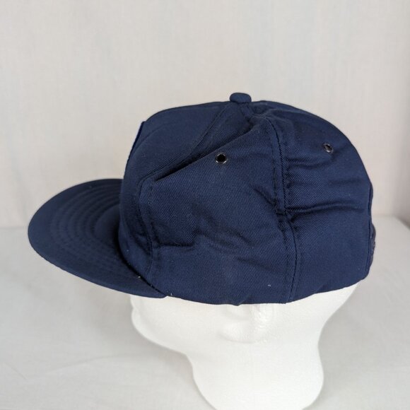 Marine Pollution Control Detroit London Padded Snapback Vintage Trucker Hat Blue - Picture 5 of 8